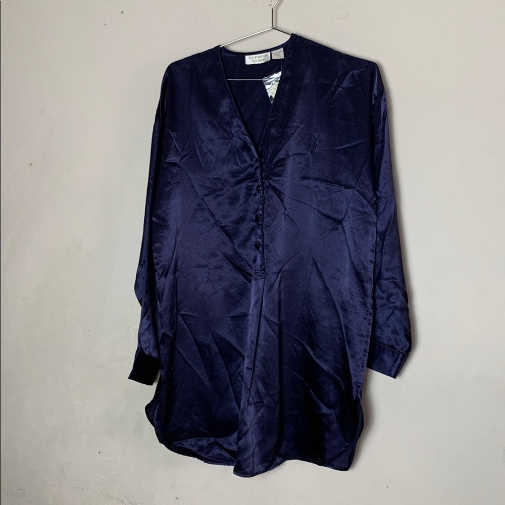 Vintage Victoria’s Secret Gold Label Satin Sleep Shirt Size Medium